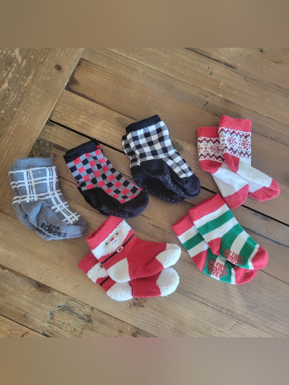 Baby Holiday Sock Bundle - Red, White, Green, Gray, Black